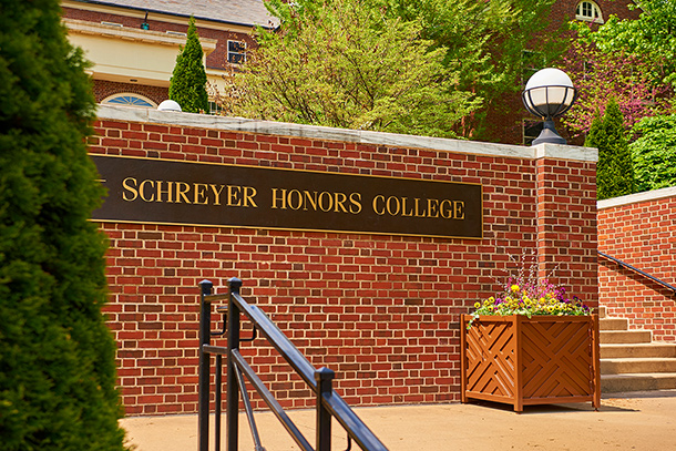 Schreyer Honors College sign